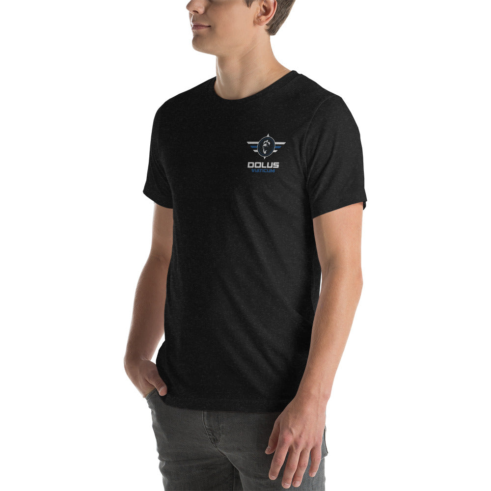 DOLUS VIATICUM Unisex-T-Shirt mit gesticktem Logo