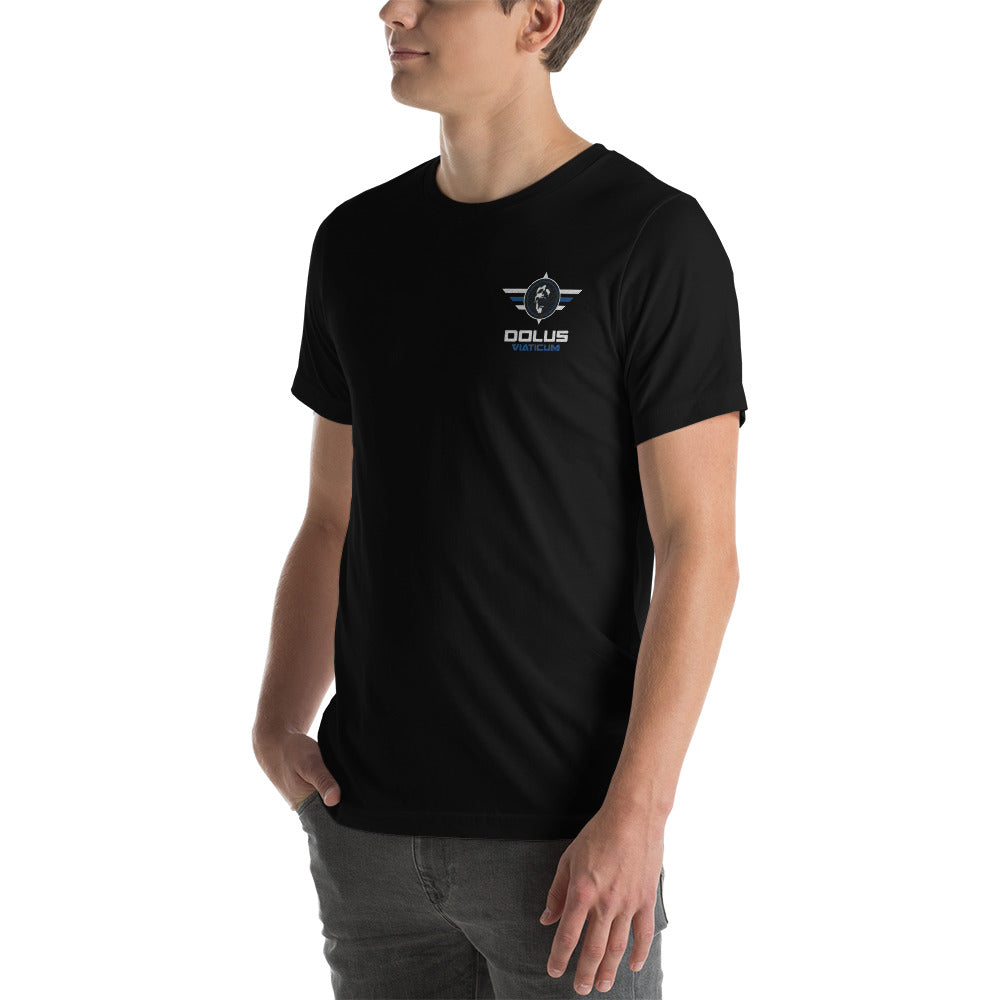 DOLUS VIATICUM Unisex-T-Shirt mit gesticktem Logo