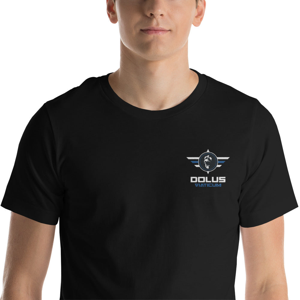 DOLUS VIATICUM Unisex-T-Shirt mit gesticktem Logo