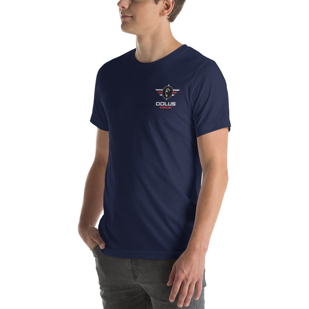 DOLUS SIGNUM Unisex-T-Shirt mit gesticktem Logo