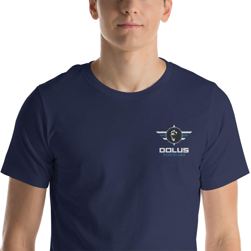 DOLUS VIATICUM Unisex-T-Shirt mit gesticktem Logo