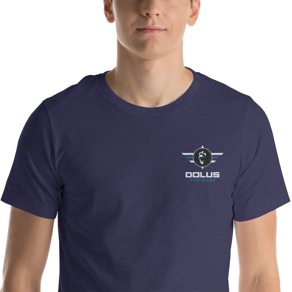 DOLUS VIATICUM Unisex-T-Shirt mit gesticktem Logo
